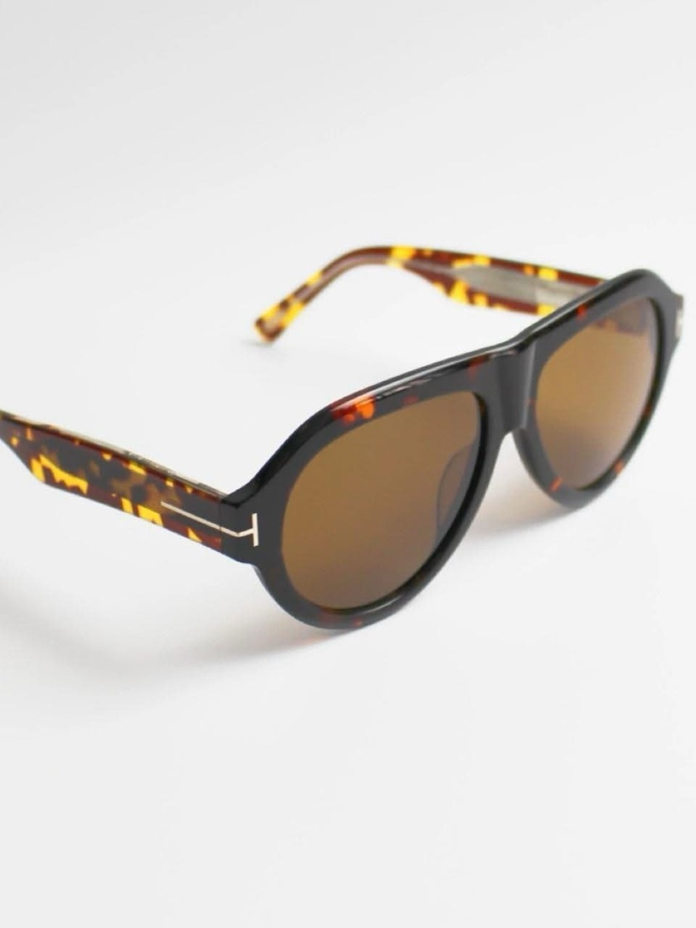 NWT Tom Ford Icon Aviator Sunglasses Dark Havana FT1225